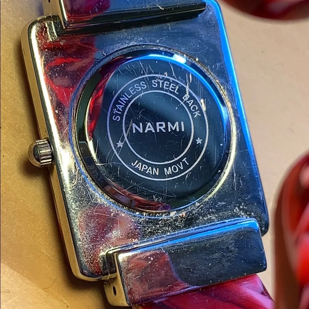 Narmi lucite bracelet watch fashionable fun